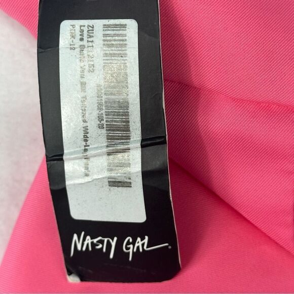 Nasty Gal Womens Pants Size 8 Pink High Waisted Wide Leg Tailored NWT‎ - Picture 10 of 10